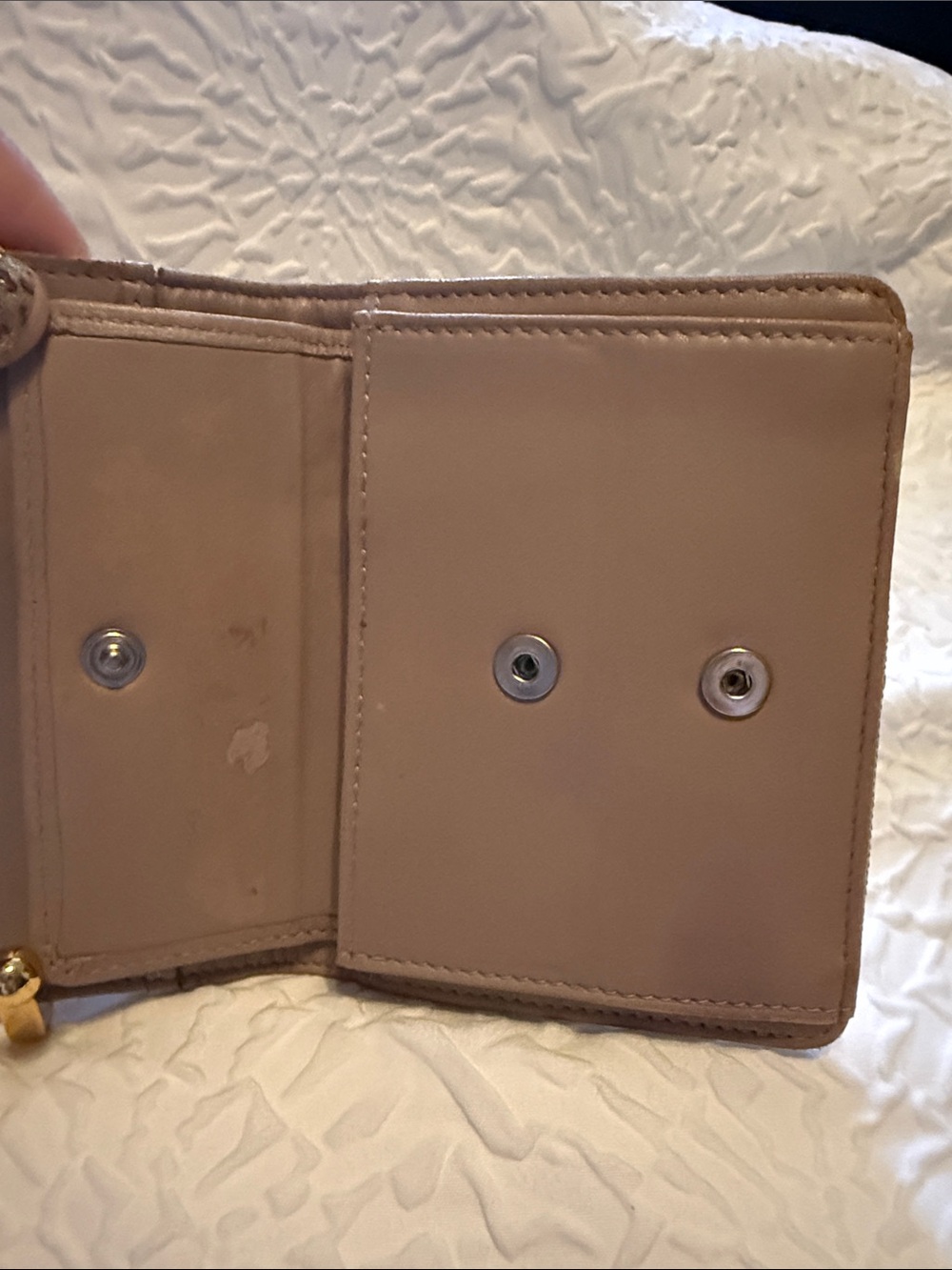 Chanel Beige Canvas Card Trifold Wallet - Picture 7 of 9